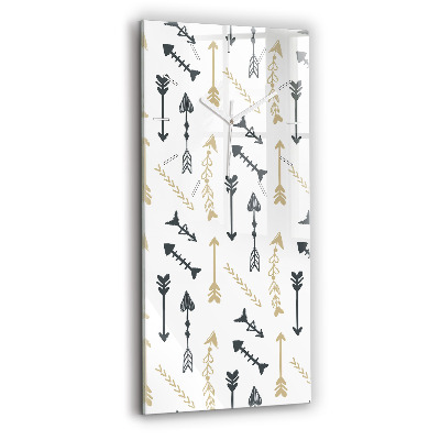 Vertikale Uhr mit motiv Geometrisches Hipster-Muster