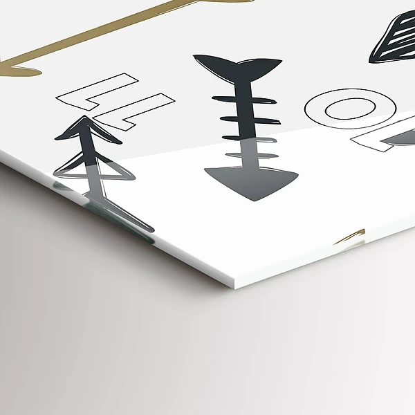 Vertikale Uhr mit motiv Geometrisches Hipster-Muster