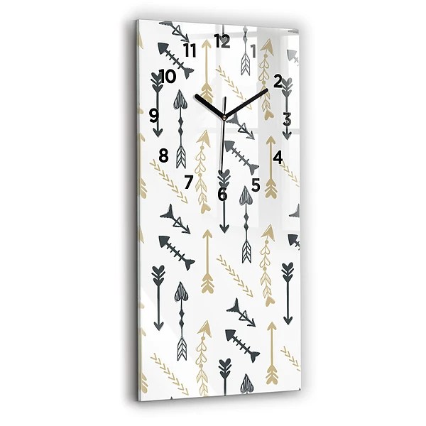 Vertikale Uhr mit motiv Geometrisches Hipster-Muster