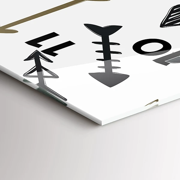 Vertikale Uhr mit motiv Geometrisches Hipster-Muster