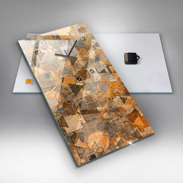 Vertikale Uhr mit motiv Geometrische Formen