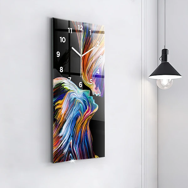 Vertikale Uhr mit motiv Emotionale Kunst