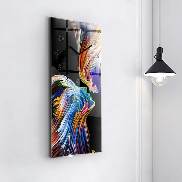 Vertikale Uhr mit motiv Emotionale Kunst