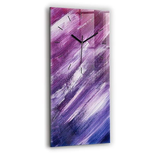 Vertikale Uhr mit motiv Acrylfarbe Textur