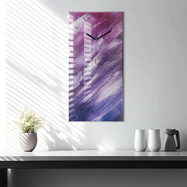 Vertikale Uhr mit motiv Acrylfarbe Textur