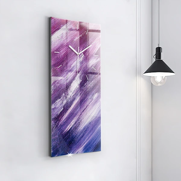 Vertikale Uhr mit motiv Acrylfarbe Textur
