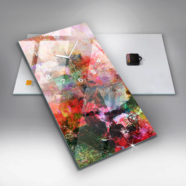 Vertikale Uhr mit motiv Abstrakte Komposition