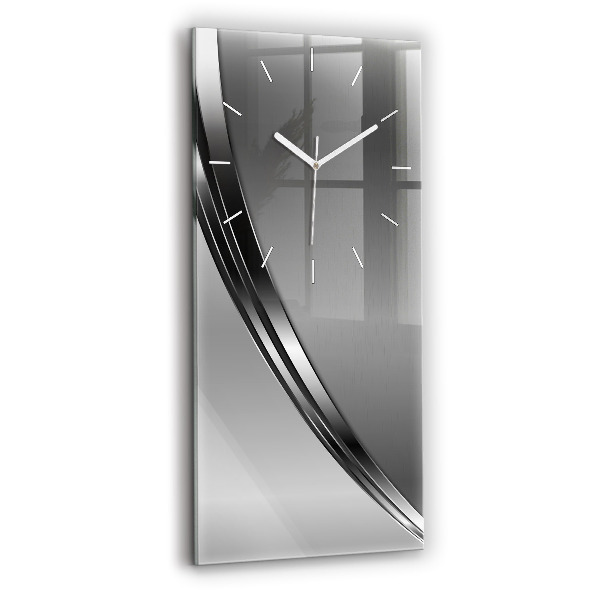 Vertikale Uhr mit motiv Silberne Linien