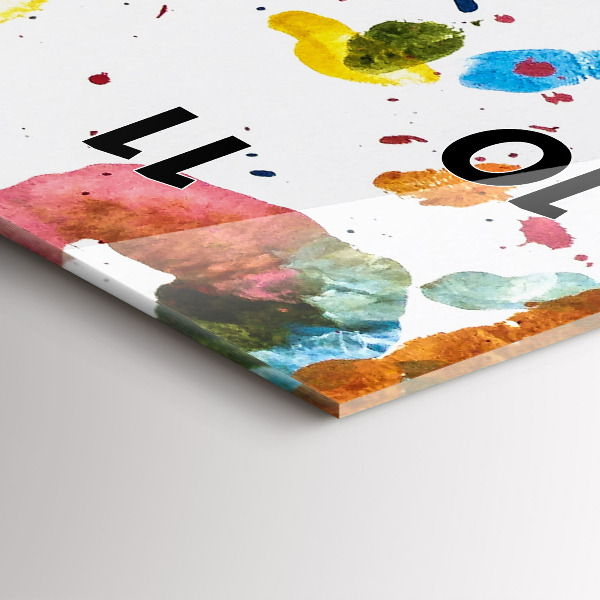 Vertikale Uhr Handabdrücke von Kindern