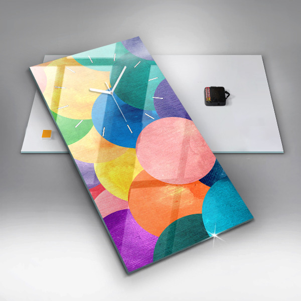 Vertikale Uhr mit motiv Abstrakte Kreise