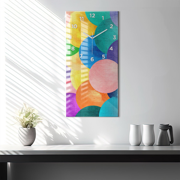 Vertikale Uhr mit motiv Abstrakte Kreise