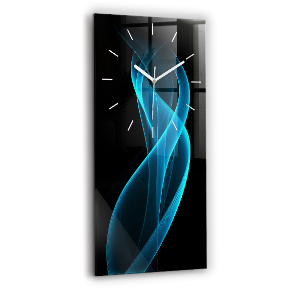 Vertikale Uhr mit motiv Blaue Abstraktion