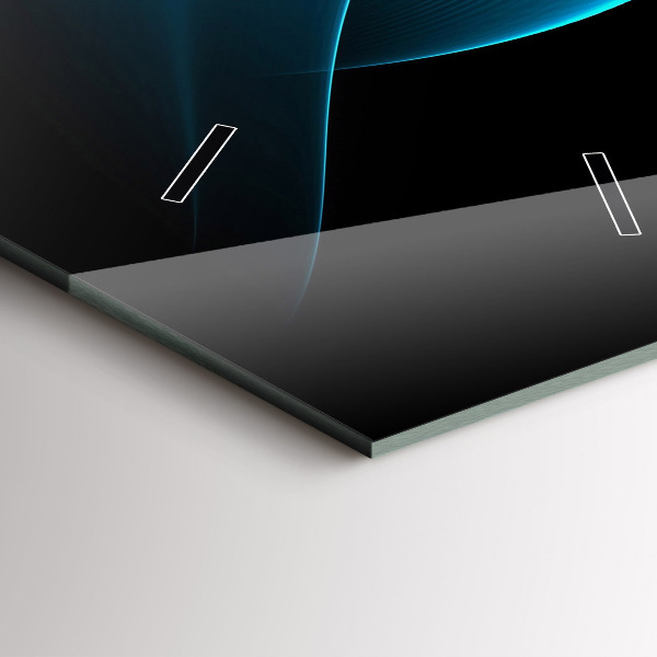 Vertikale Uhr mit motiv Blaue Abstraktion