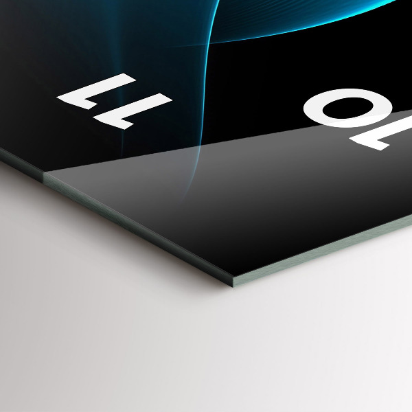 Vertikale Uhr mit motiv Blaue Abstraktion