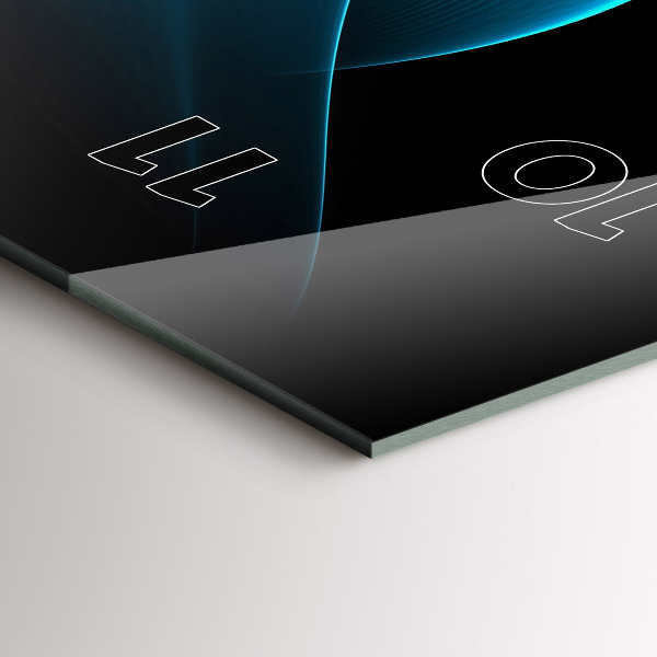 Vertikale Uhr mit motiv Blaue Abstraktion