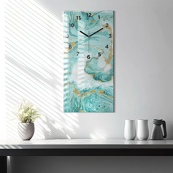 Vertikale Uhr mit motiv Marmor Textur