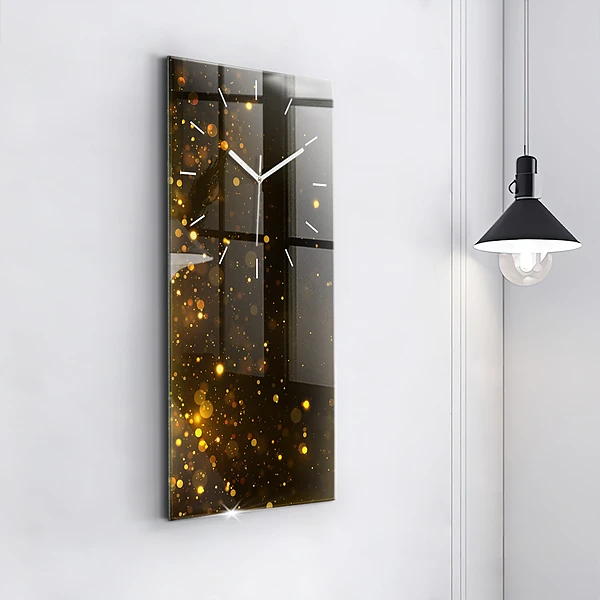 Vertikale Uhr mit motiv Goldener Blütenstaub