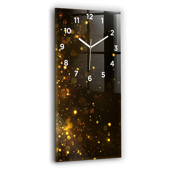 Vertikale Uhr mit motiv Goldener Blütenstaub