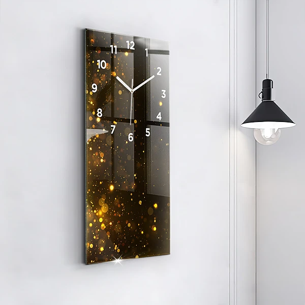 Vertikale Uhr mit motiv Goldener Blütenstaub
