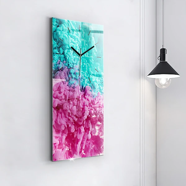 Vertikale Uhr mit motiv Moderne Kunst - Flecken