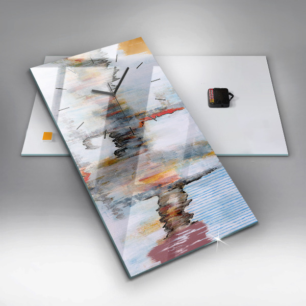 Vertikale Uhr mit motiv Abstraktion