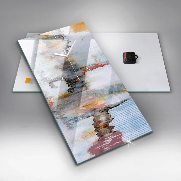 Vertikale Uhr mit motiv Abstraktion