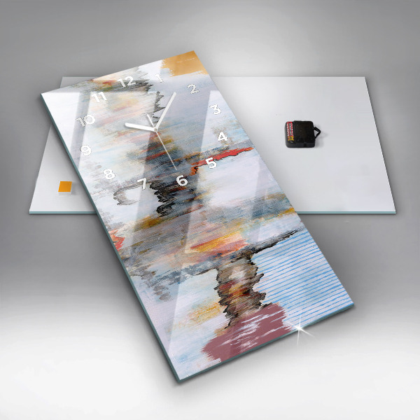 Vertikale Uhr mit motiv Abstraktion