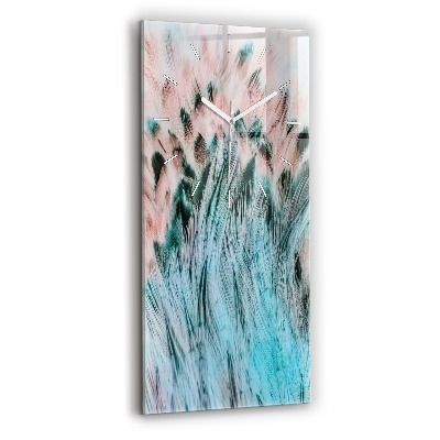 Vertikale Uhr Bunte Federn