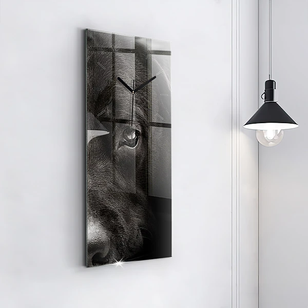 Vertikale Uhr mit motiv Hund und schottische Katze