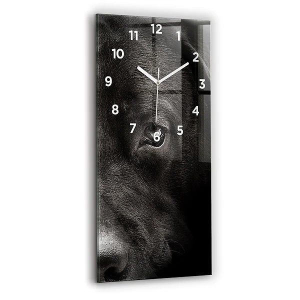Vertikale Uhr mit motiv Hund und schottische Katze