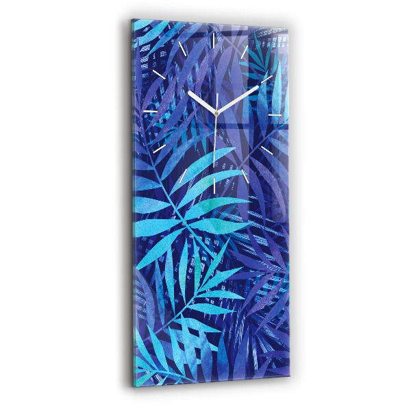 Vertikale Uhr Blaue Blätter