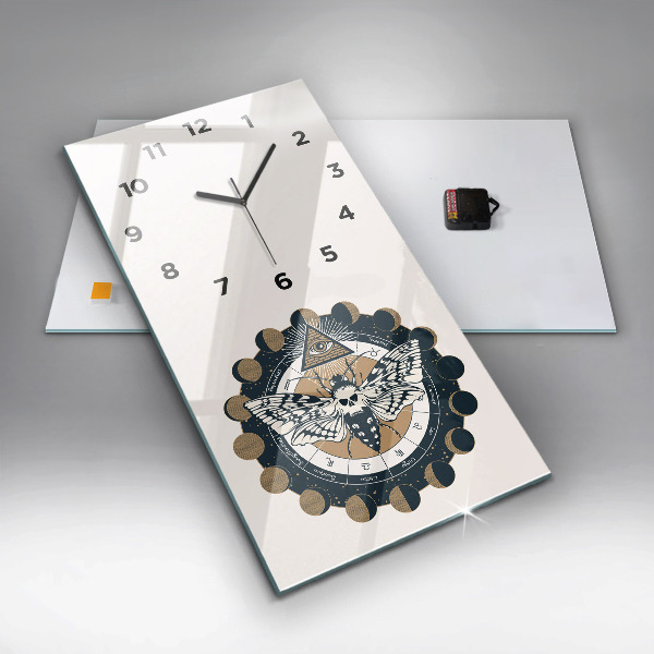 Vertikale Uhr Mondphasen und das Auge