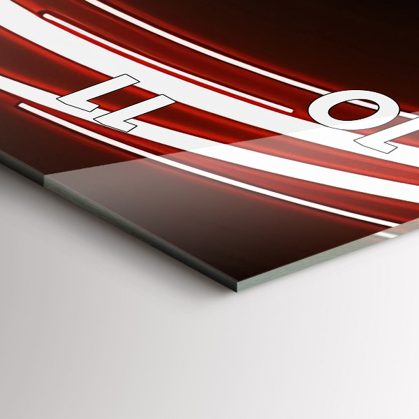 Vertikale Uhr mit motiv Katze mit roten Augen