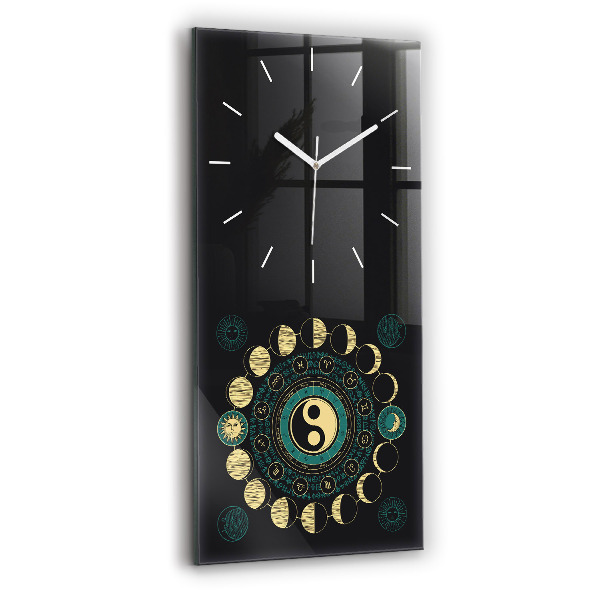 Vertikale Uhr mit motiv Mondphasen