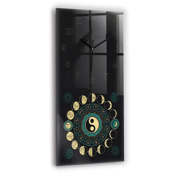 Vertikale Uhr mit motiv Mondphasen
