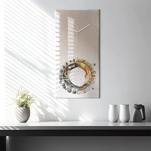 Vertikale Uhr mit motiv Uhr Astronomie