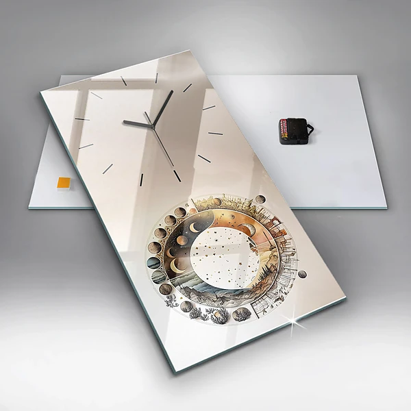 Vertikale Uhr mit motiv Uhr Astronomie
