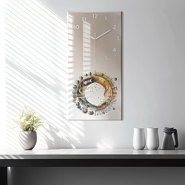 Vertikale Uhr mit motiv Uhr Astronomie