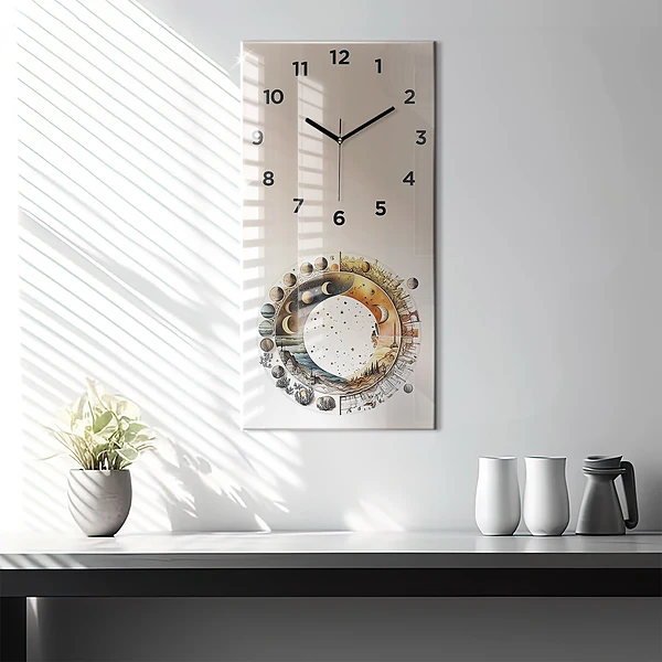 Vertikale Uhr mit motiv Uhr Astronomie