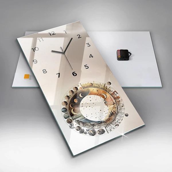 Vertikale Uhr mit motiv Uhr Astronomie