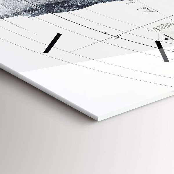 Vertikale Uhr Zeichnung Berge