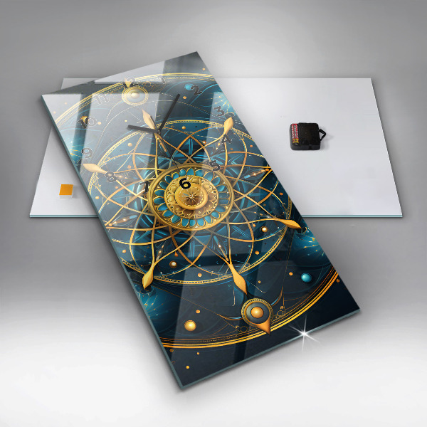 Vertikale Uhr mit motiv Horoskop-Uhr