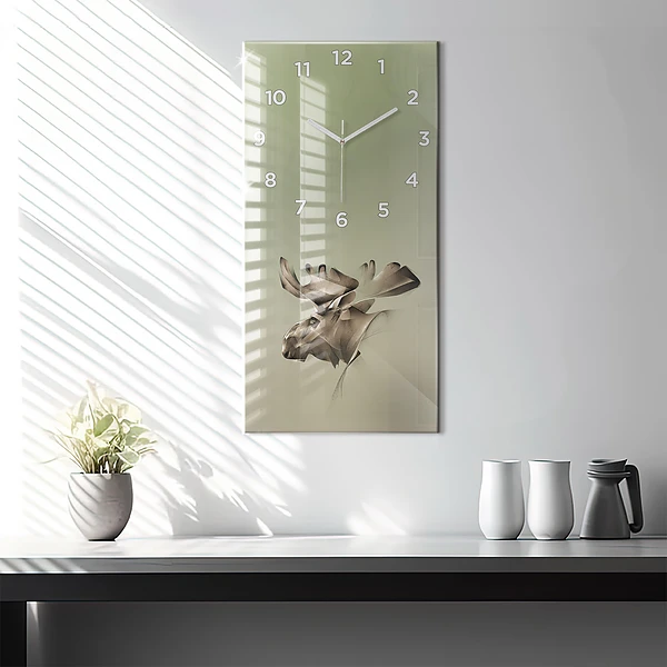 Vertikale Uhr Grafik Elch