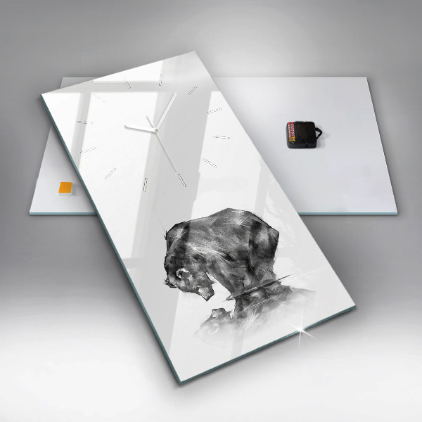 Vertikale Uhr Zeichnender Bär