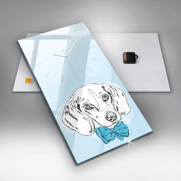 Vertikale Uhr mit motiv Hundewelpe