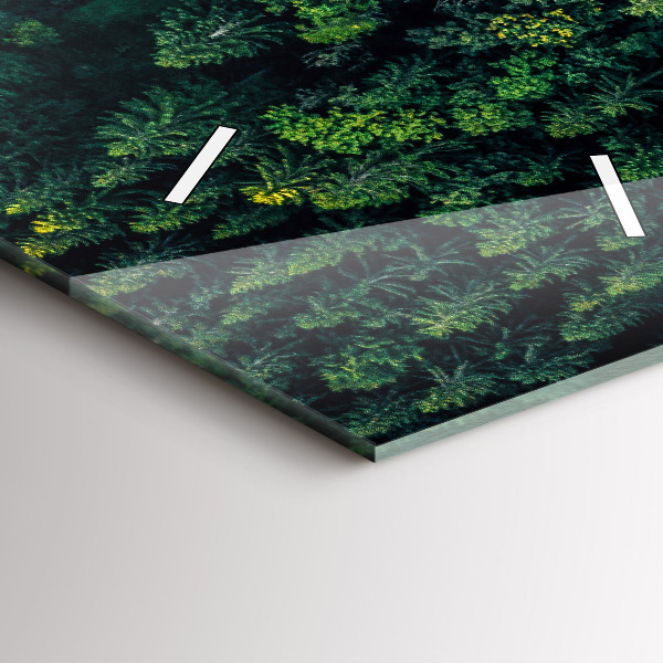 Vertikale Uhr mit motiv Wald aus der Vogelperspektive