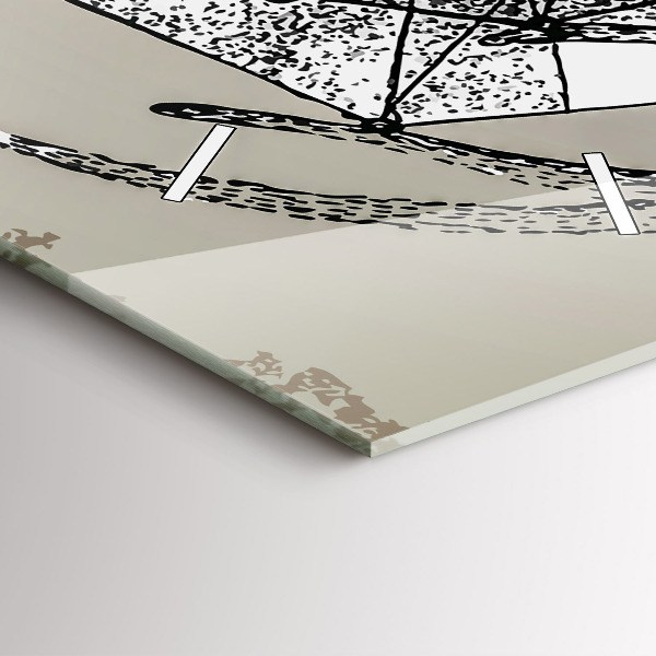 Vertikale Uhr mit motiv Hirschkopf