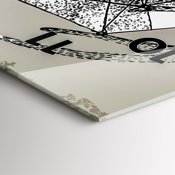 Vertikale Uhr mit motiv Hirschkopf