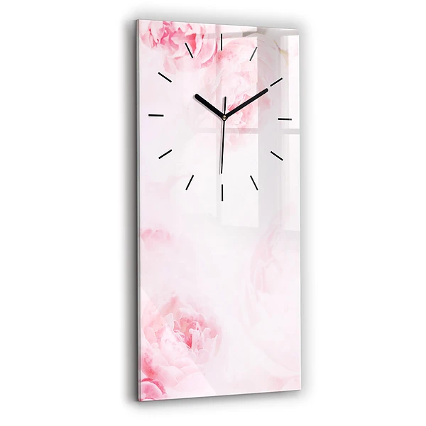 Vertikale Uhr mit motiv Blühende Blumen