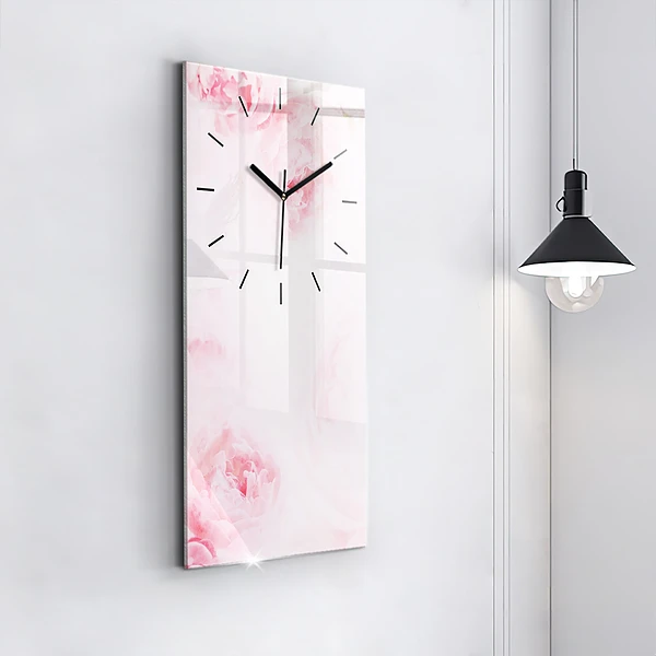 Vertikale Uhr mit motiv Blühende Blumen